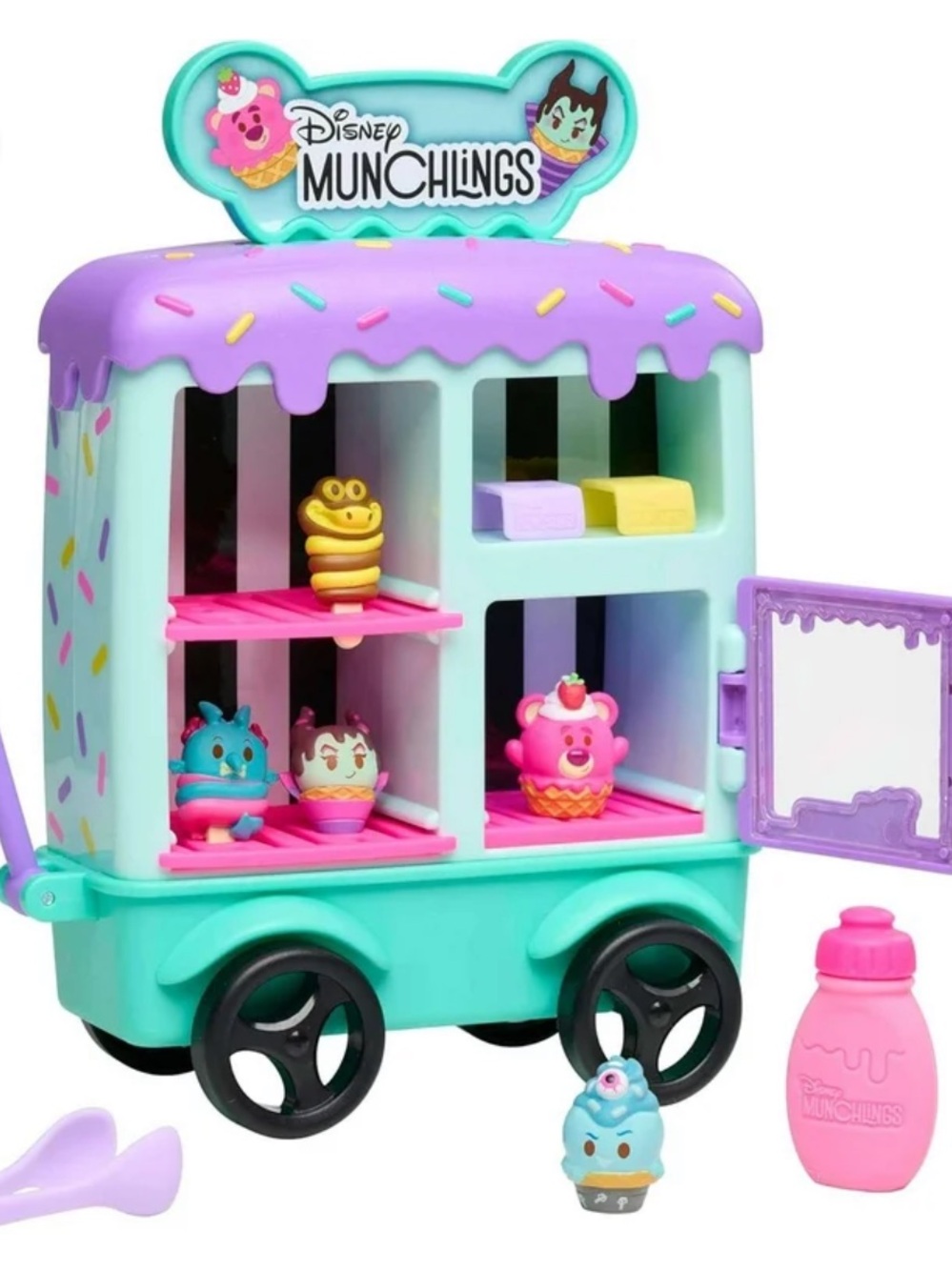 Disney NWT Munchlings Ice Cream Cart 10 Piece Color Changing Figure Playset - Picture 2 of 13